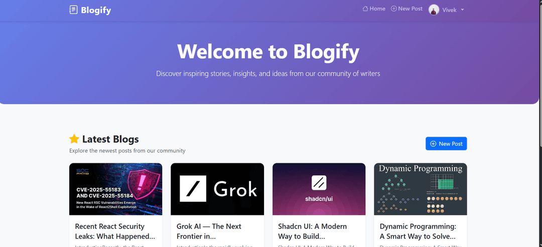Mega Blog Web Application